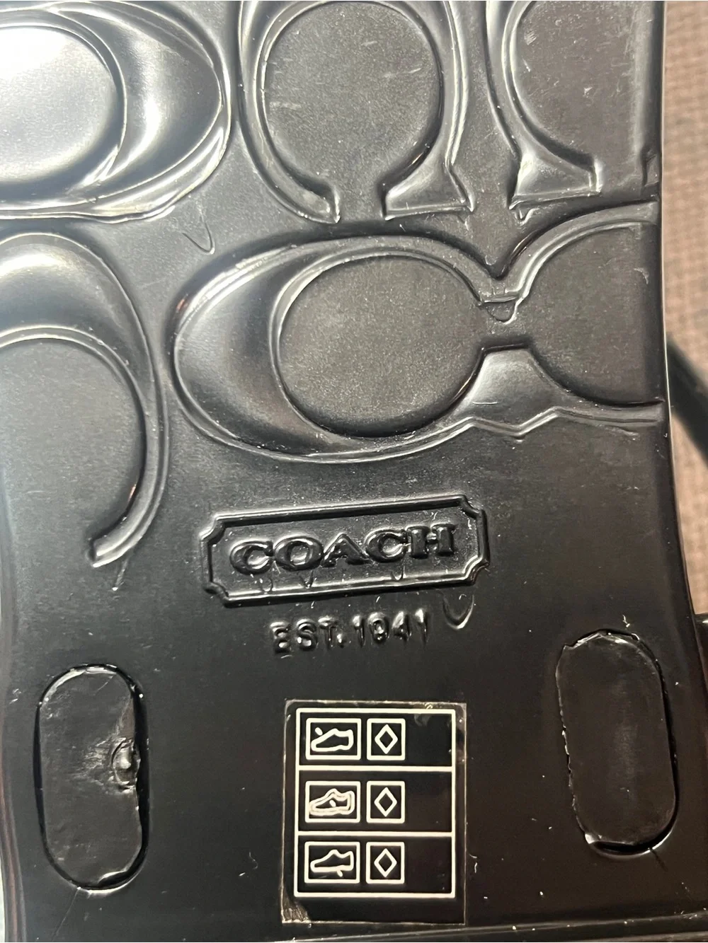 COACH Pier Shiny Jelly T-Strap Charm Jelly Thong Sandals Flip Flops